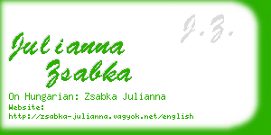 julianna zsabka business card